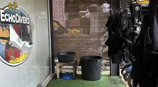 clean organized scuba equipment echo divers koh tao dive centre kohtao thailand